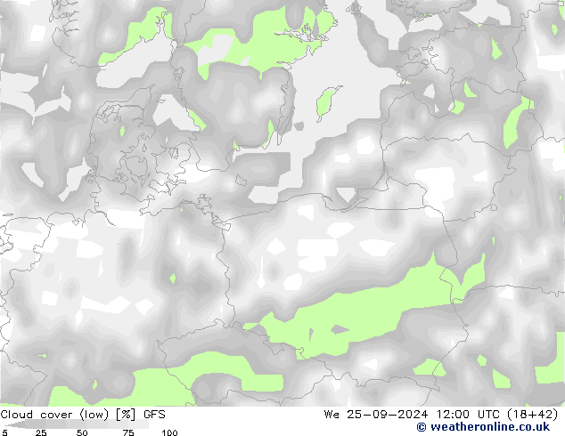 nuvens (baixo) GFS Qua 25.09.2024 12 UTC