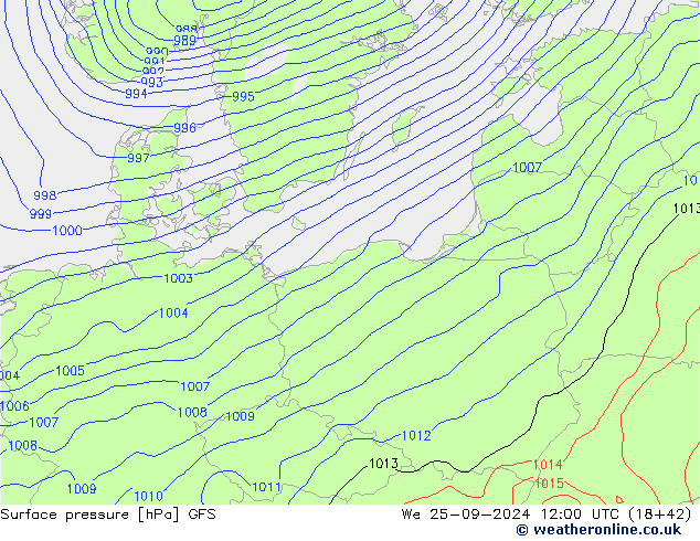 GFS: We 25.09.2024 12 UTC