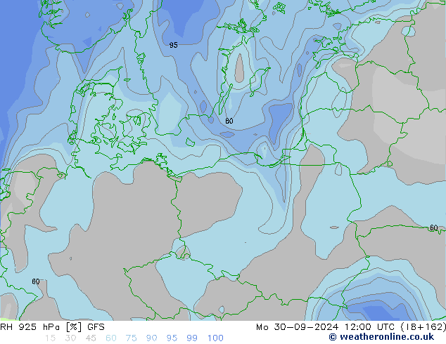 RV 925 hPa GFS ma 30.09.2024 12 UTC