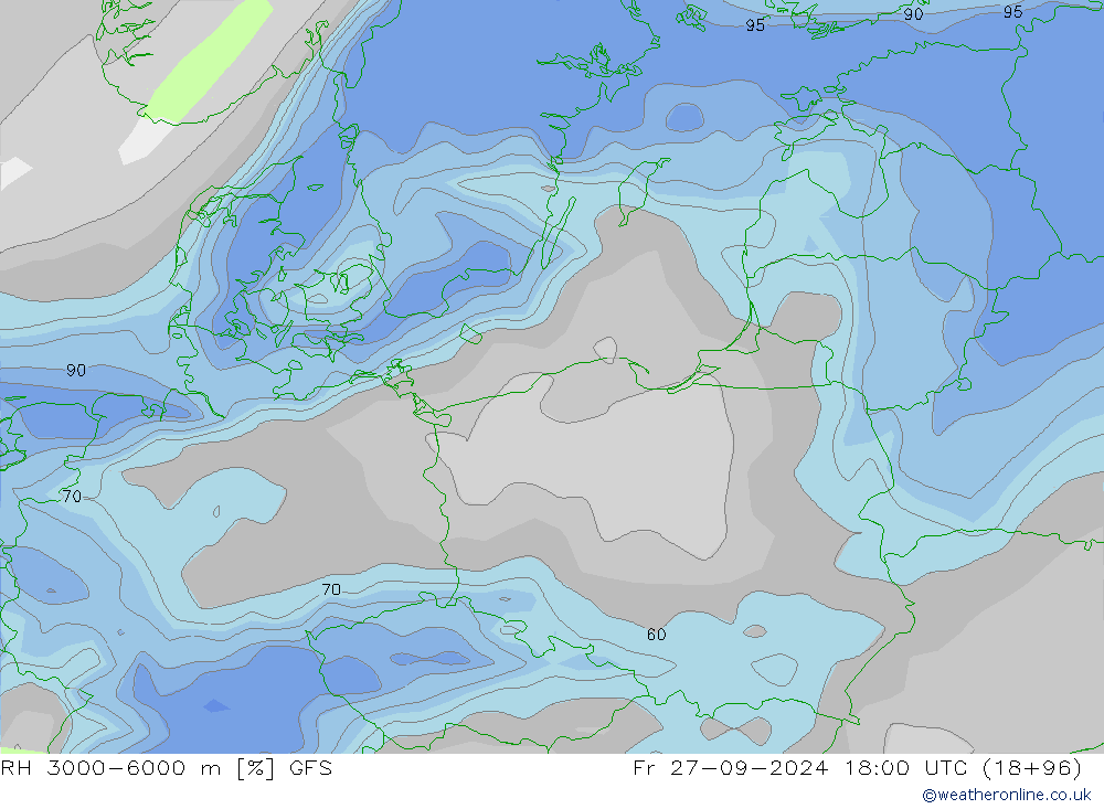 RH 3000-6000 m GFS Fr 27.09.2024 18 UTC