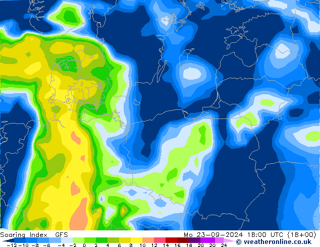 Yükselme İndeksi GFS Pzt 23.09.2024 18 UTC