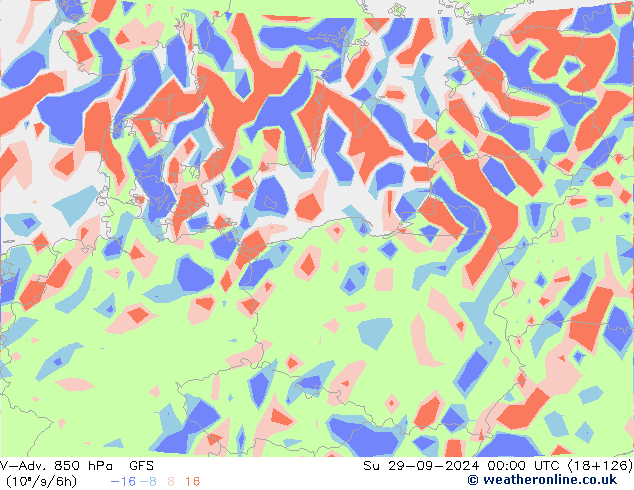 V-Adv. 850 hPa GFS dim 29.09.2024 00 UTC