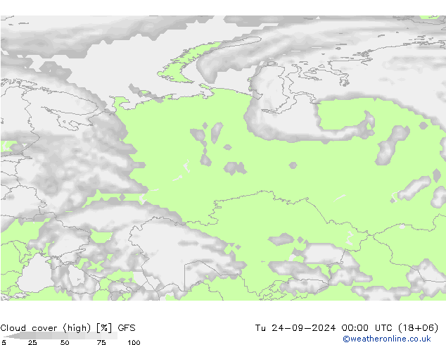 облака (средний) GFS вт 24.09.2024 00 UTC