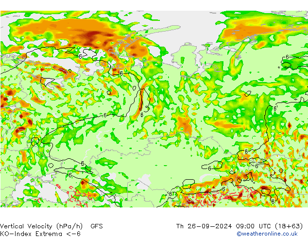 Convection-Index GFS  26.09.2024 09 UTC