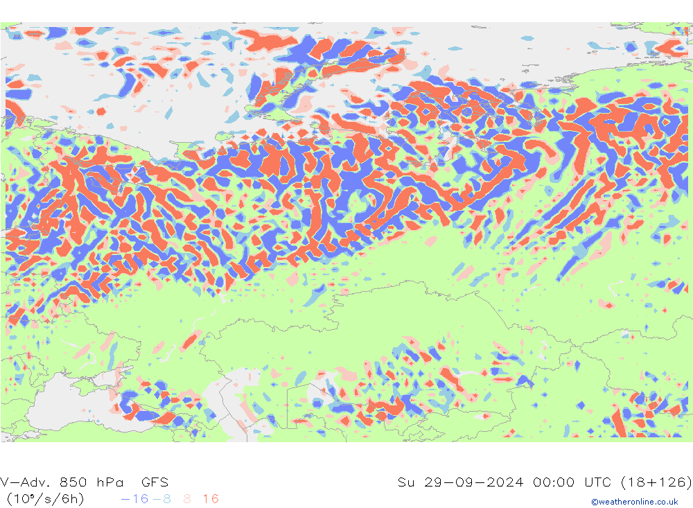 V-Adv. 850 hPa GFS Dom 29.09.2024 00 UTC