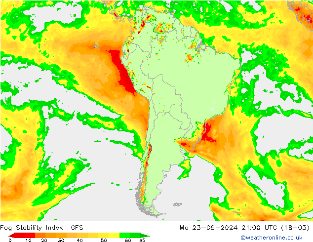 Fog Stability Index GFS Сентябрь 2024