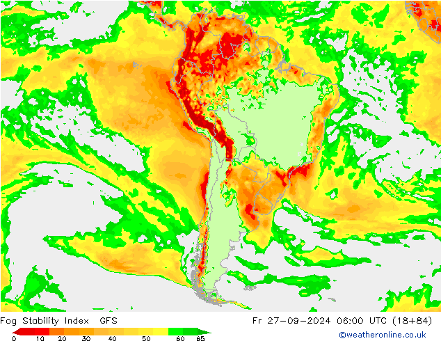 Fog Stability Index GFS vie 27.09.2024 06 UTC