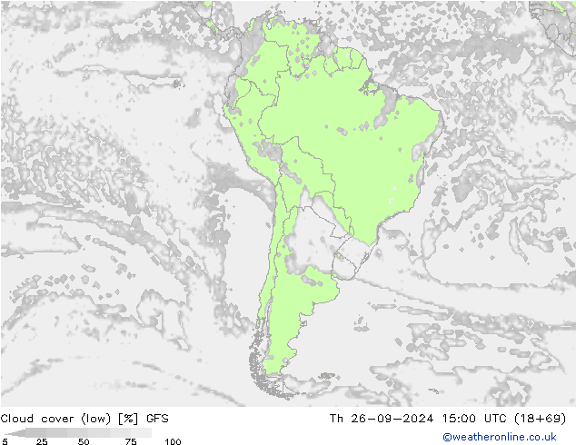 nízká oblaka GFS Čt 26.09.2024 15 UTC