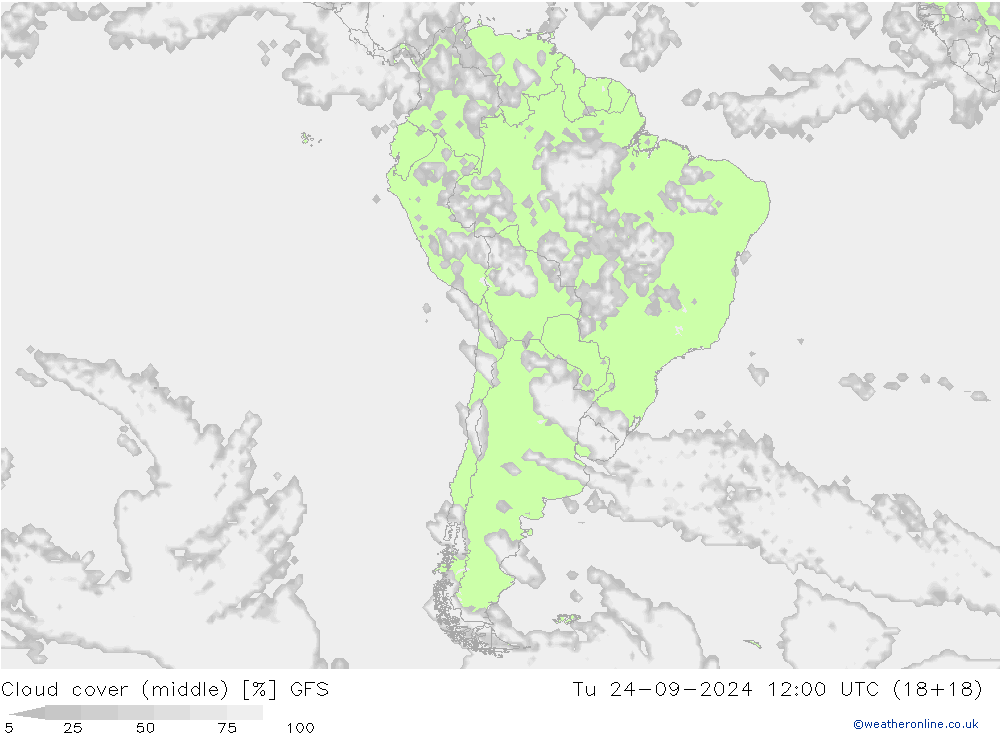 Bulutlar (orta) GFS Sa 24.09.2024 12 UTC