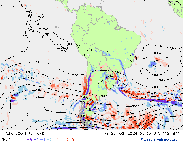 T-Adv. 500 hPa GFS pt. 27.09.2024 06 UTC