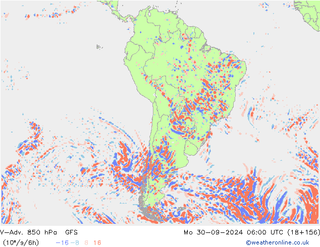 V-Adv. 850 hPa GFS Pzt 30.09.2024 06 UTC