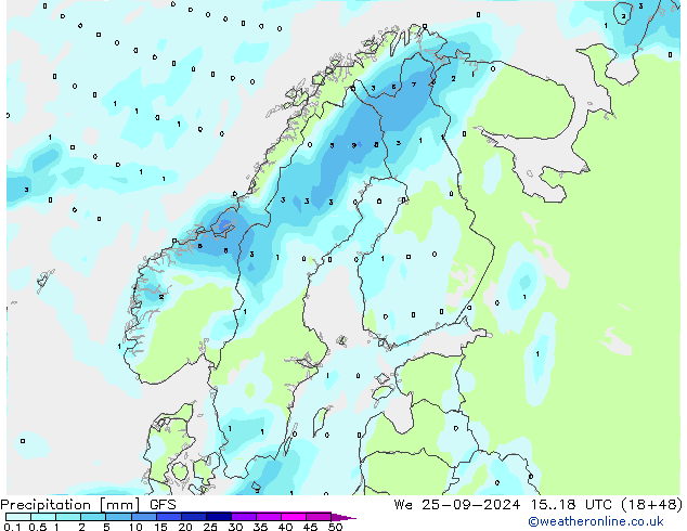 GFS: Mi 25.09.2024 18 UTC