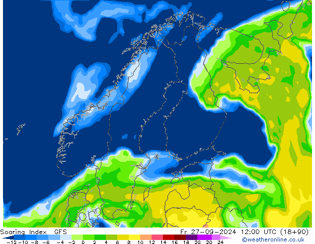 Soaring Index GFS Fr 27.09.2024 12 UTC