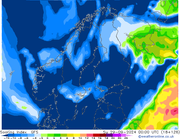 Soaring Index GFS  29.09.2024 00 UTC