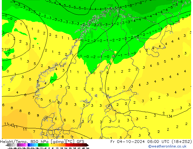 Z500/Regen(+SLP)/Z850 GFS vr 04.10.2024 06 UTC