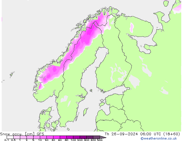 Snow accu. GFS Th 26.09.2024 06 UTC