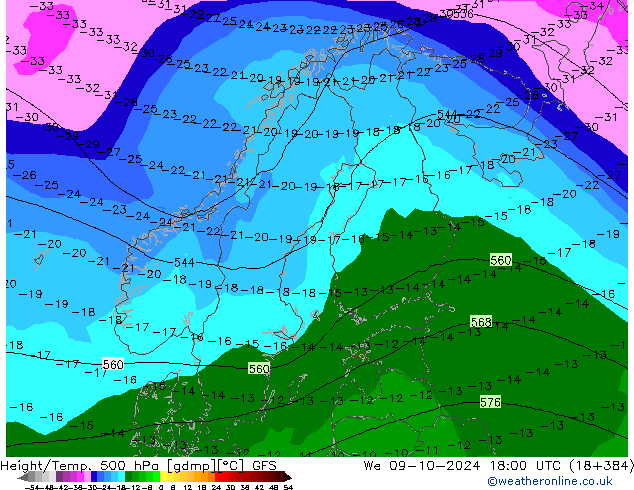 GFS: wo 09.10.2024 18 UTC