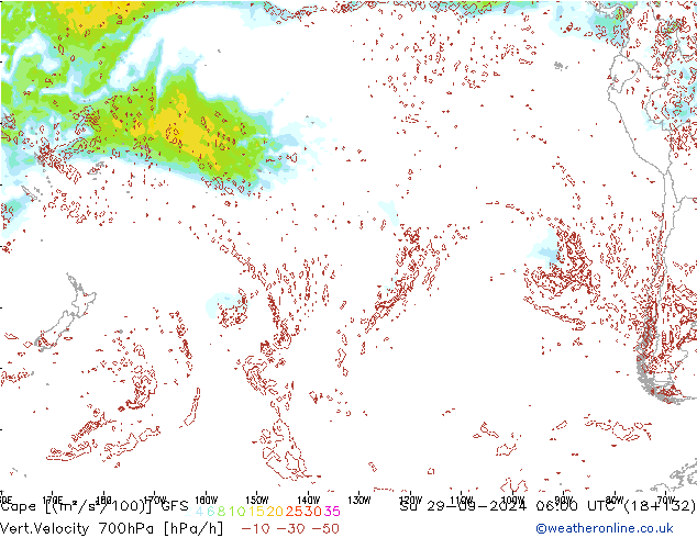 Cape GFS nie. 29.09.2024 06 UTC