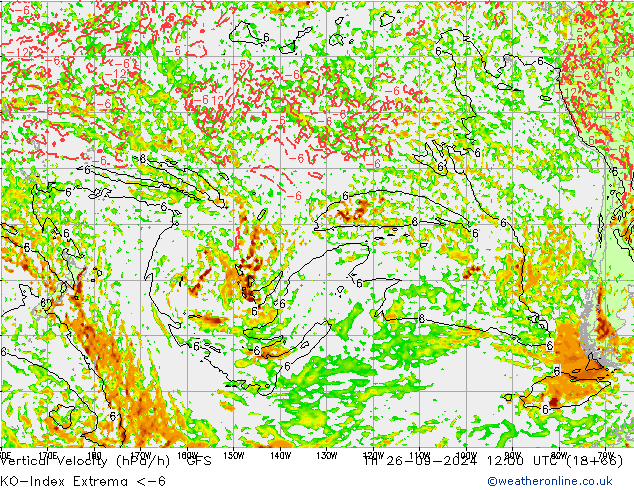 Convection-Index GFS Čt 26.09.2024 12 UTC