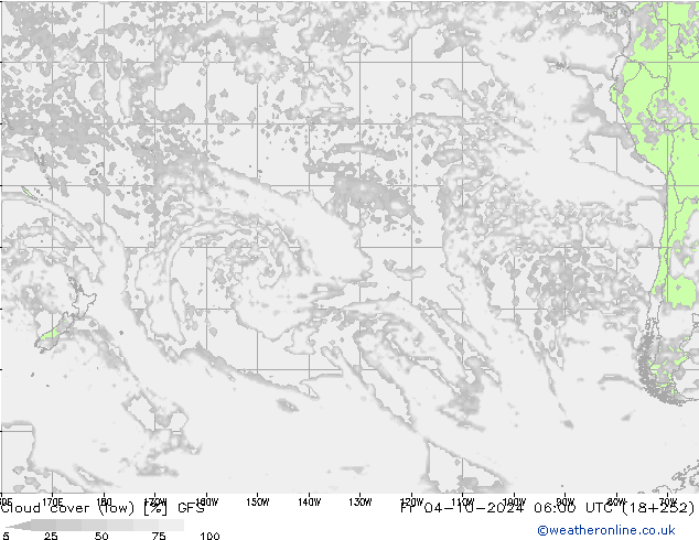 zachmurzenie (niskie) GFS pt. 04.10.2024 06 UTC