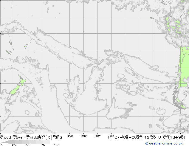 облака (средний) GFS пт 27.09.2024 12 UTC