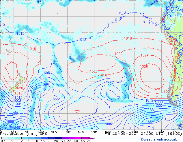 Neerslag GFS wo 25.09.2024 00 UTC