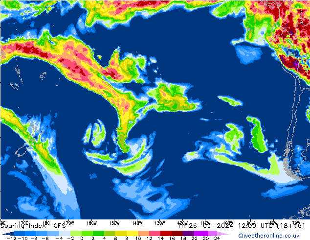 Soaring Index GFS Čt 26.09.2024 12 UTC