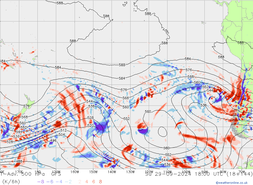 T-Adv. 500 hPa GFS Su 29.09.2024 18 UTC