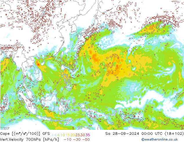 Cape GFS Sa 28.09.2024 00 UTC