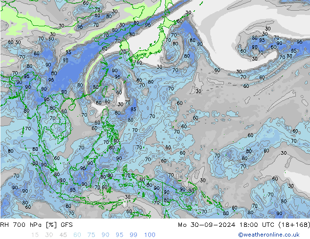 RV 700 hPa GFS ma 30.09.2024 18 UTC