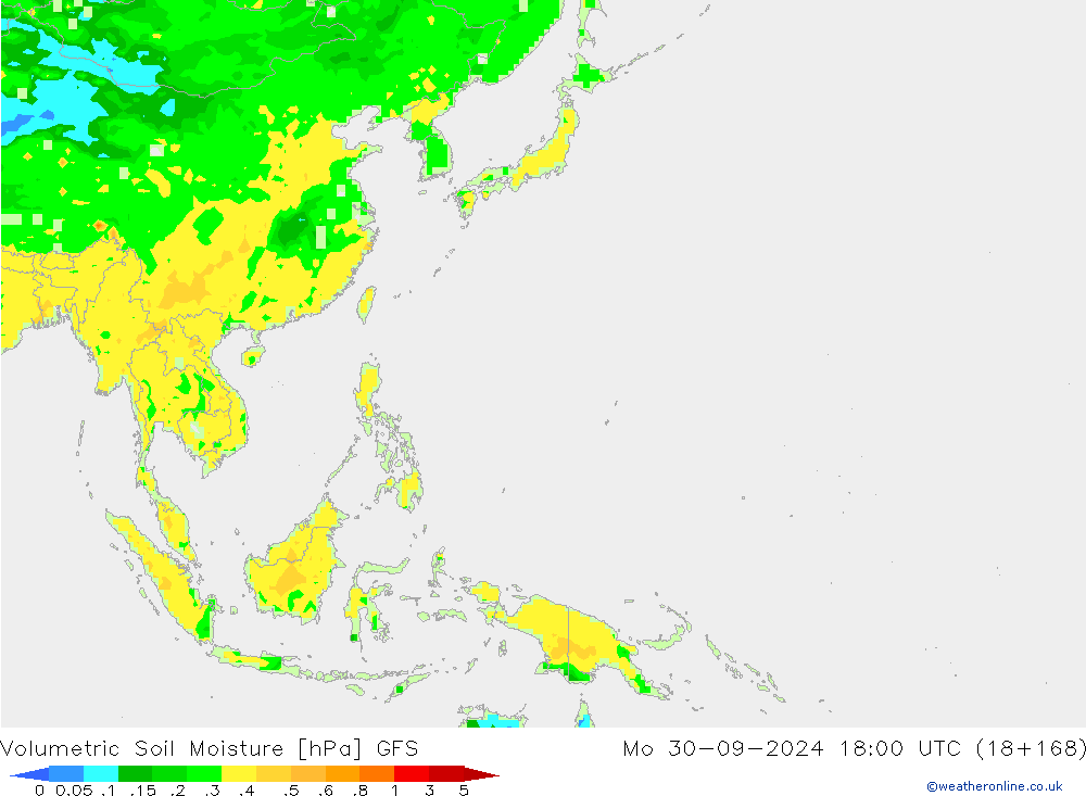 Volumetric Soil Moisture GFS Seg 30.09.2024 18 UTC