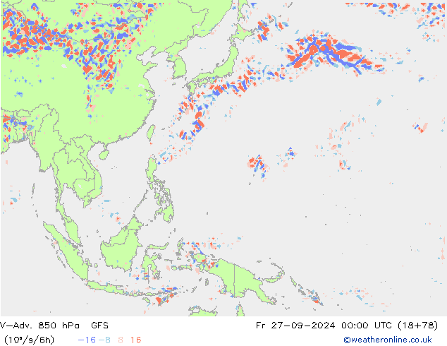 V-Adv. 850 hPa GFS Fr 27.09.2024 00 UTC