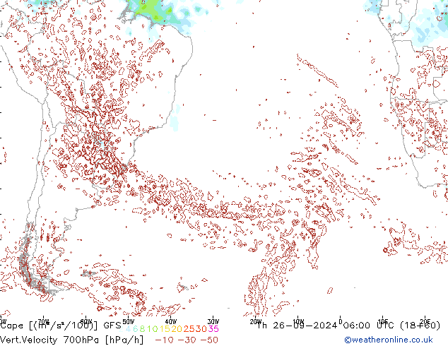 Cape GFS Th 26.09.2024 06 UTC