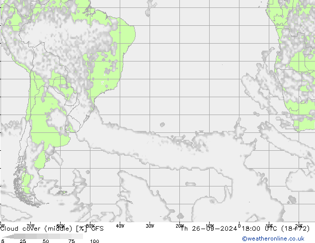 Nuages (moyen) GFS jeu 26.09.2024 18 UTC