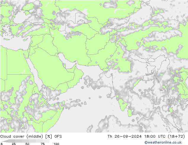 Bewolking (Middelb.) GFS do 26.09.2024 18 UTC