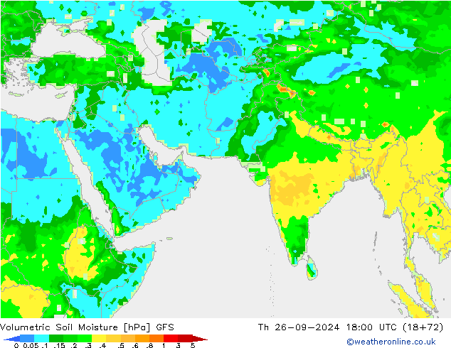 Volumetric Soil Moisture GFS Th 26.09.2024 18 UTC