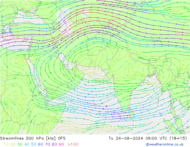  200 hPa GFS  24.09.2024 09 UTC