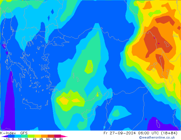 K-Index GFS Fr 27.09.2024 06 UTC