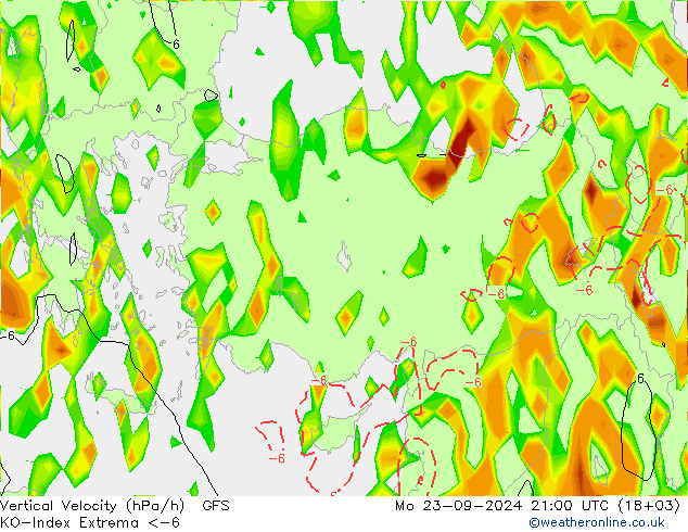 Convection-Index GFS  23.09.2024 21 UTC