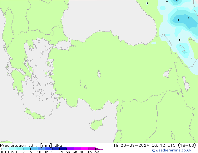 Z500/Rain (+SLP)/Z850 GFS чт 26.09.2024 12 UTC