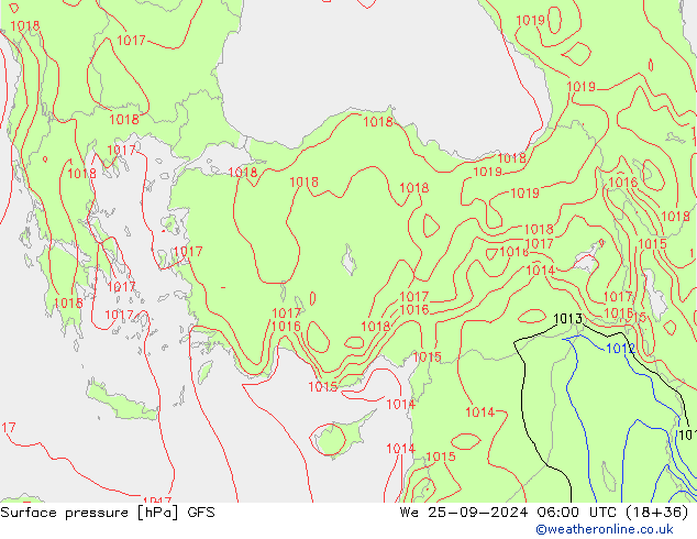 GFS: mer 25.09.2024 06 UTC