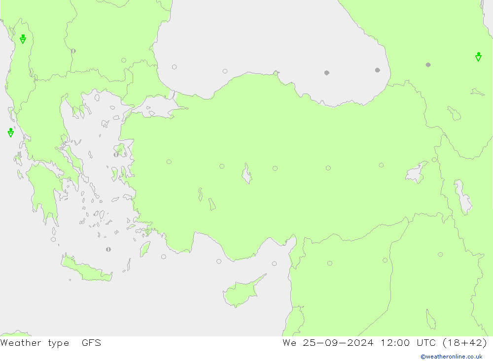 Weather type GFS We 25.09.2024 12 UTC