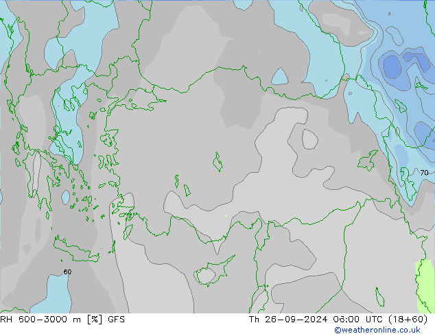 RH 600-3000 m GFS Th 26.09.2024 06 UTC