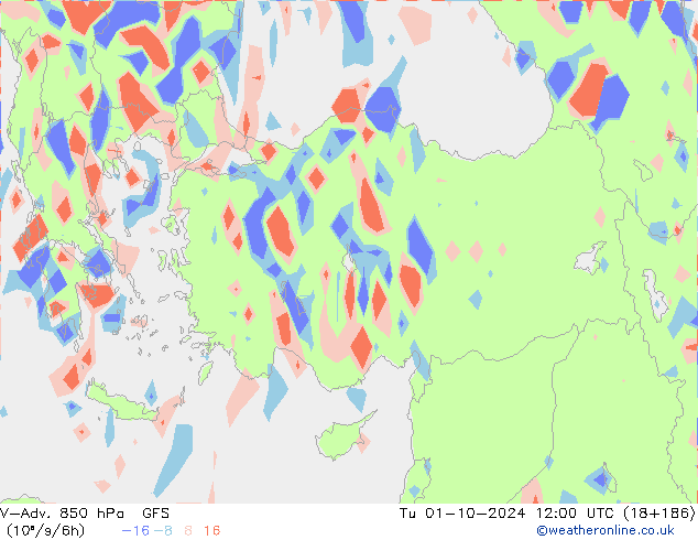 V-Adv. 850 hPa GFS Ter 01.10.2024 12 UTC