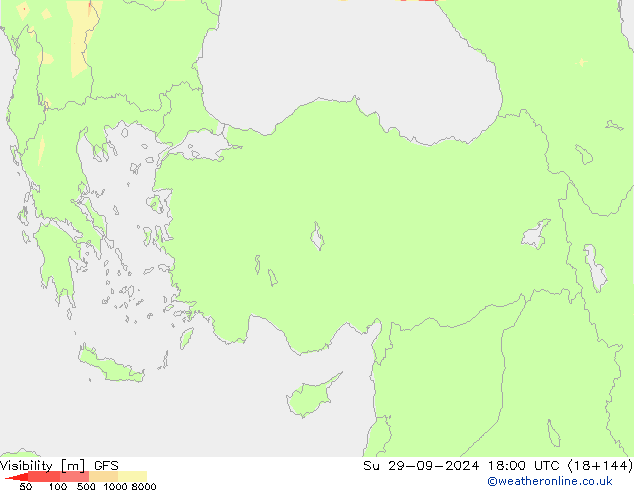 Visibilité GFS dim 29.09.2024 18 UTC