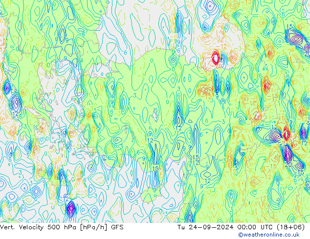 Vert. Velocity 500 hPa GFS Ter 24.09.2024 00 UTC