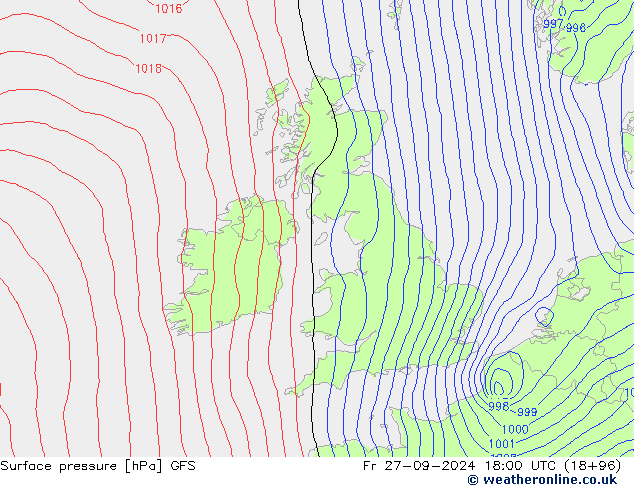 GFS: Fr 27.09.2024 18 UTC