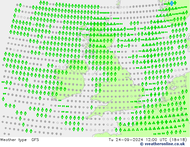 Weermodel GFS di 24.09.2024 12 UTC