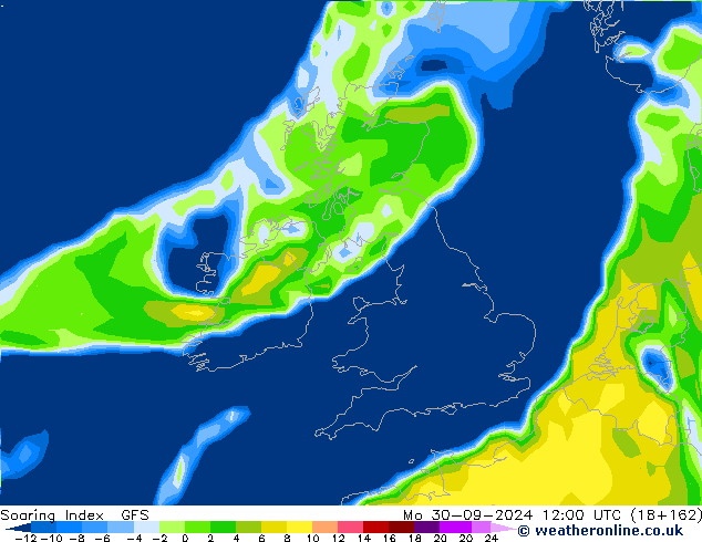 Soaring Index GFS пн 30.09.2024 12 UTC