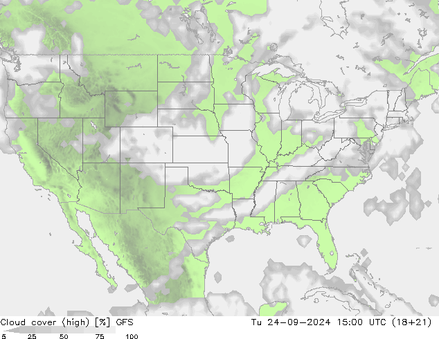 облака (средний) GFS вт 24.09.2024 15 UTC